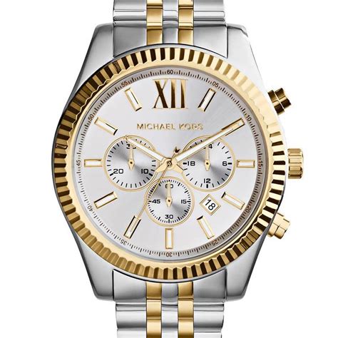 michael kors montre lexington bicolore surdimensionnée|Montre Lexington surdimensionnée à trois tons .